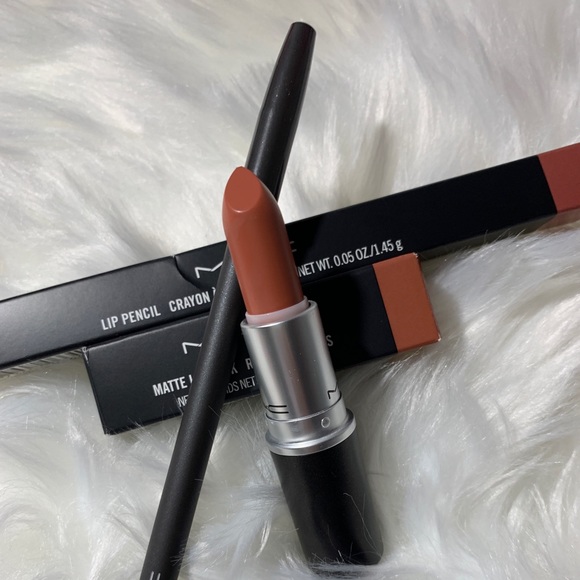 💄Mac x2💄Velvet Teddy lipstick/soar Lipliner new✨ - Picture 6 of 7